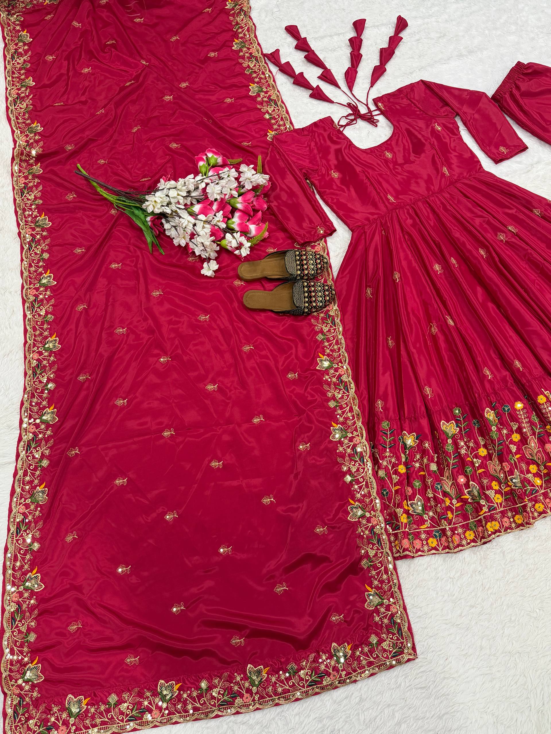The Radiant Mustard Botanical-Hem Anarkali